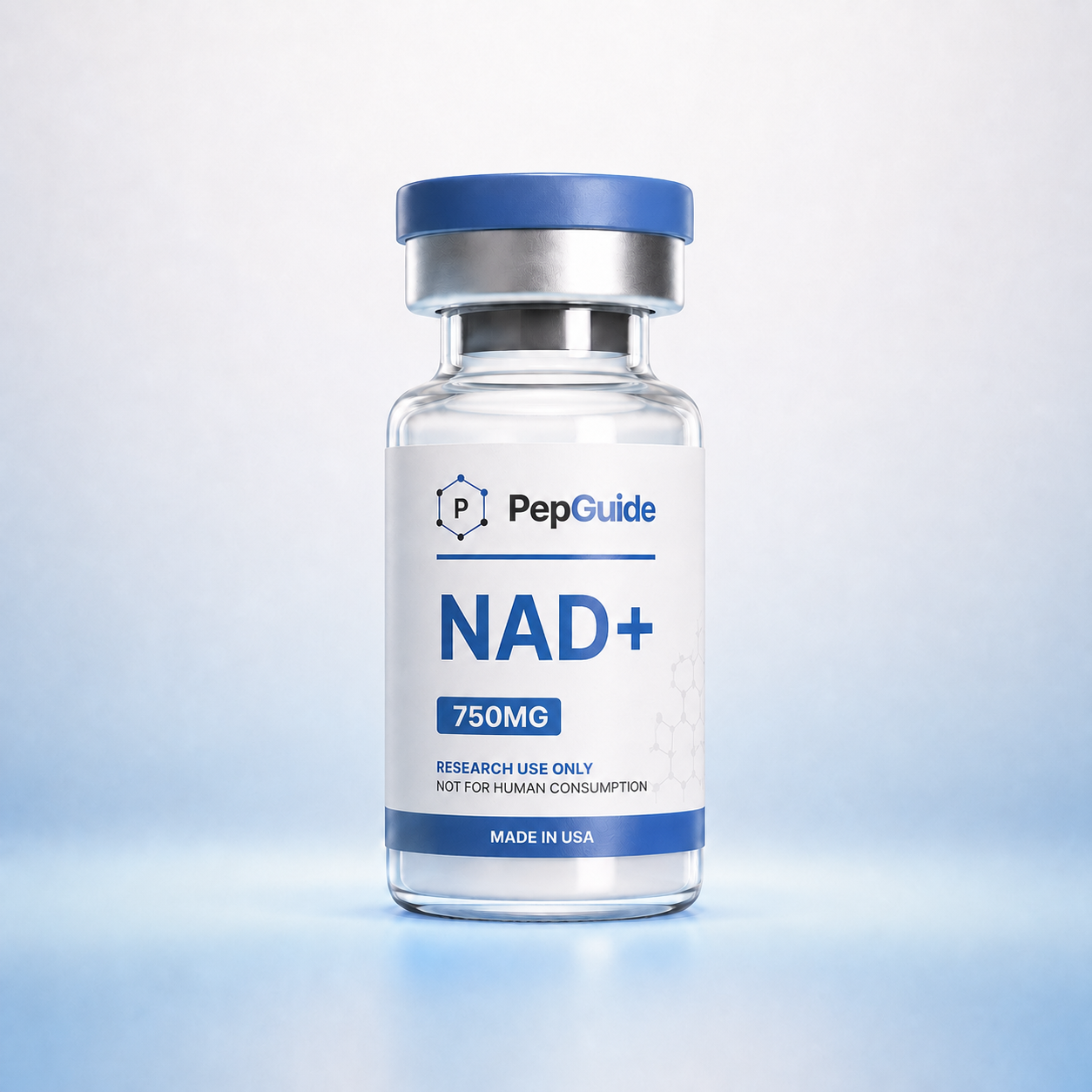 PepGuide NAD+ 750 mg research vial